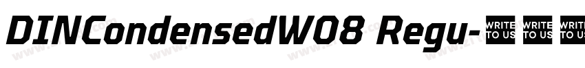 DINCondensedW08 Regu字体转换